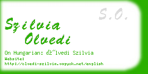 szilvia olvedi business card